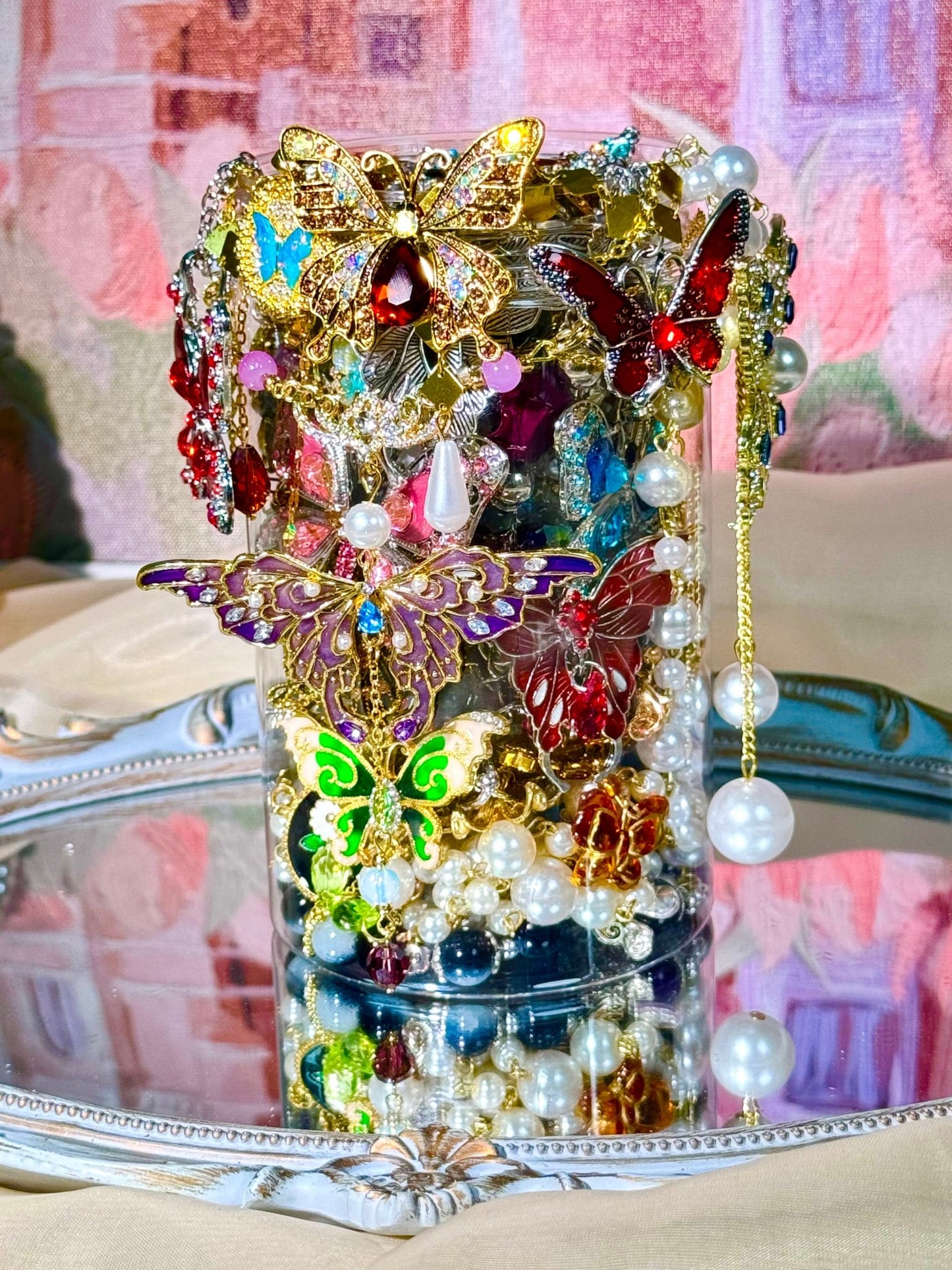 Pot à bijoux mystère sur le thème du Jardin des papillons (grand) 2581918