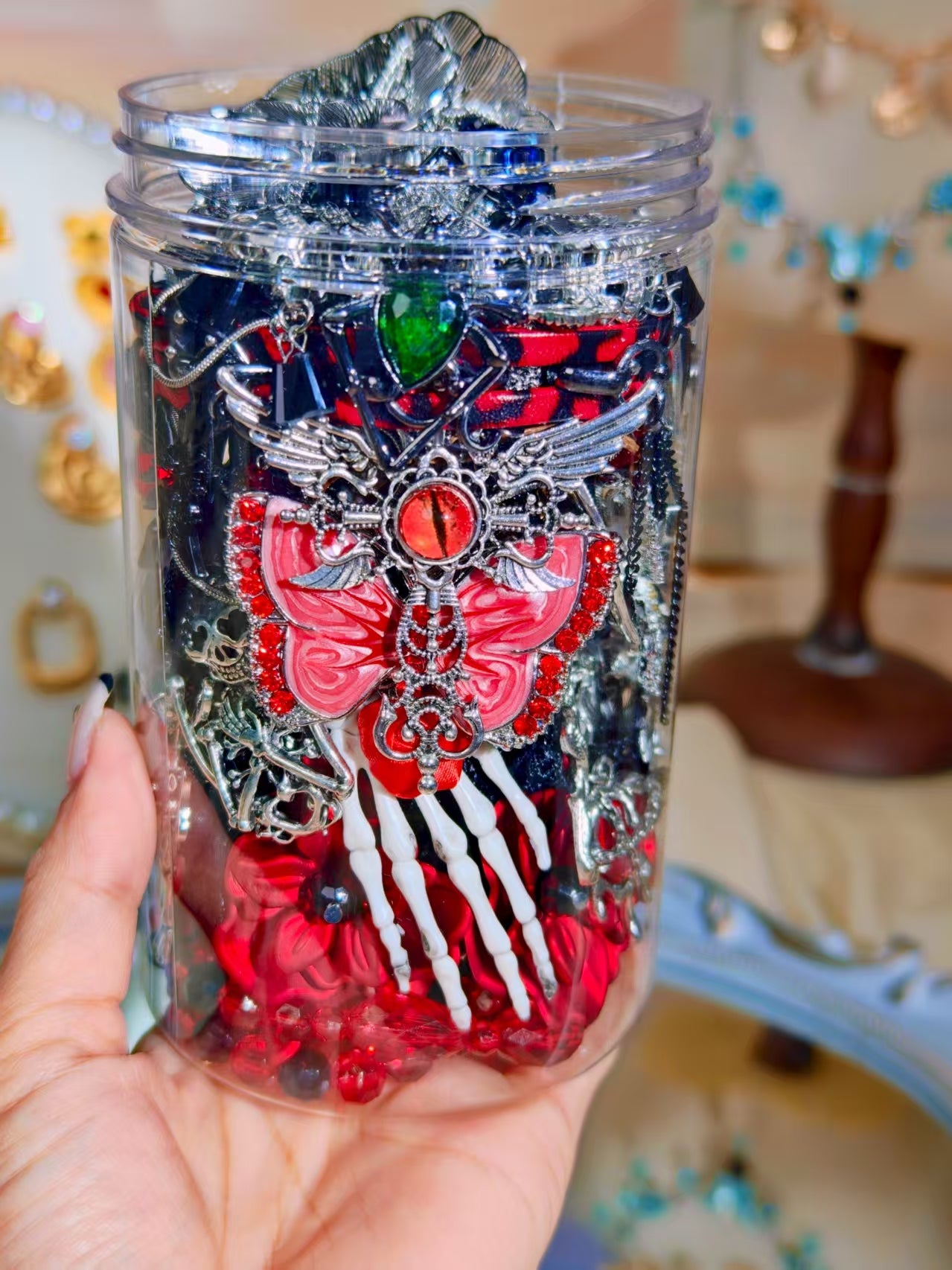 Bocal de bijoux mystère | Thème Sorcière Sombre 258283