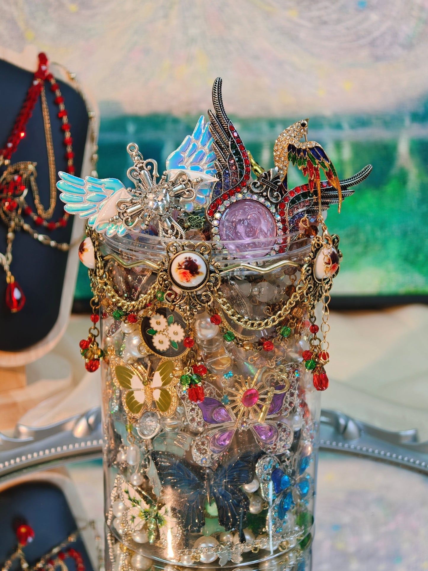 Bocal de bijoux mystère | Thème Jardin des Papillons 2591330