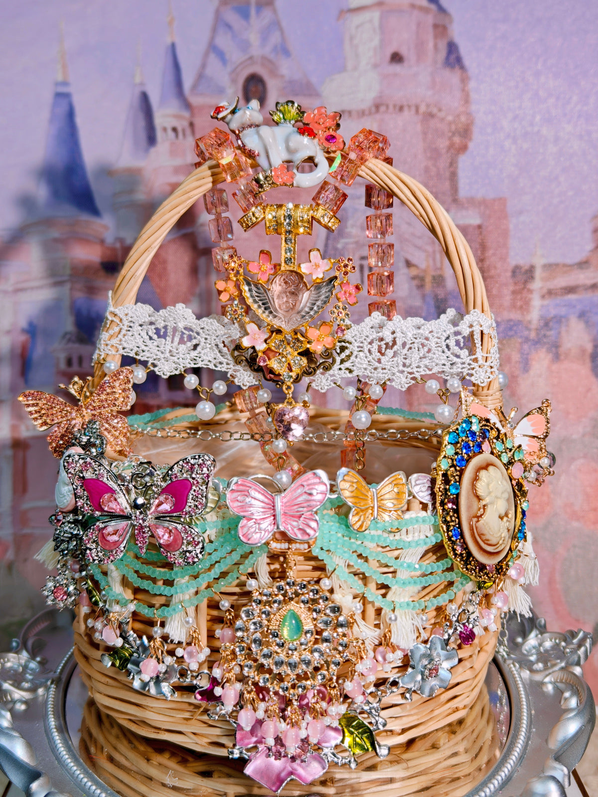 Pastel Cameo Garden| Mystery Jewelry Jar 69203(70 pcs)