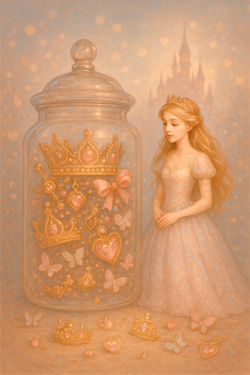 Custom Fairy Tale Princess Themed Mystery Jewelry Jar new