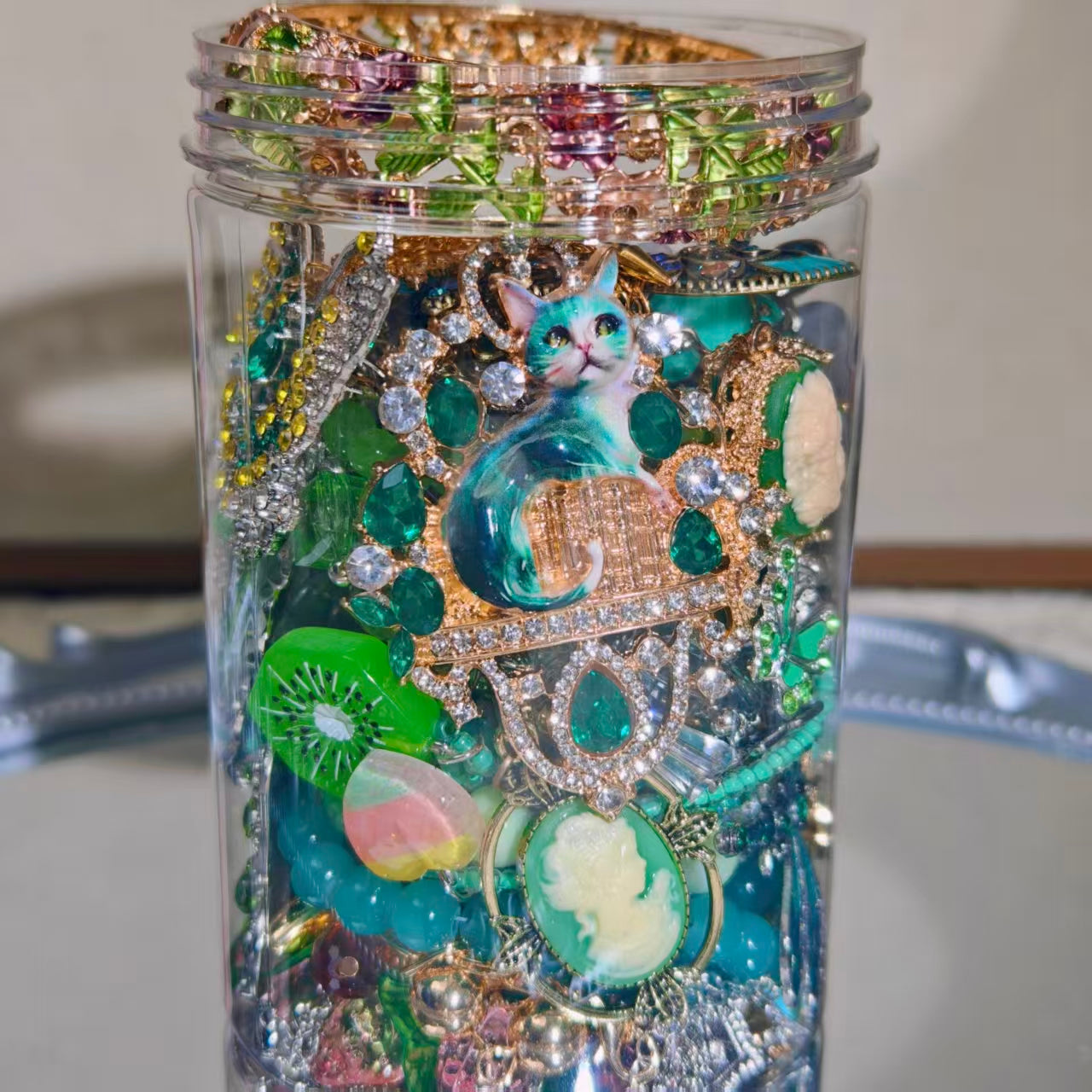 GREEN THEME | Mystery Jewelry Jar 061104 (45 pcs)