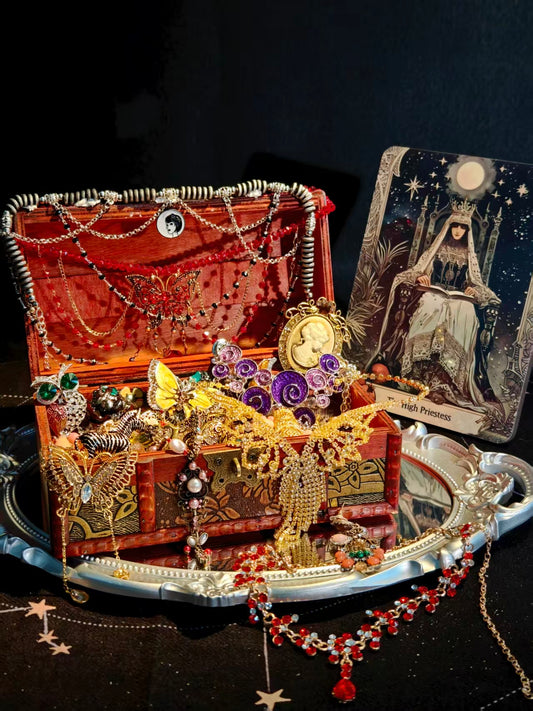 Custom Vintage Themed Mystery Jewelry Jar new