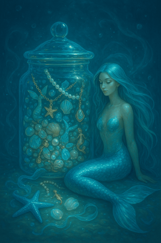 Custom Ocean Healing Themed Mystery Jewelry Jar new