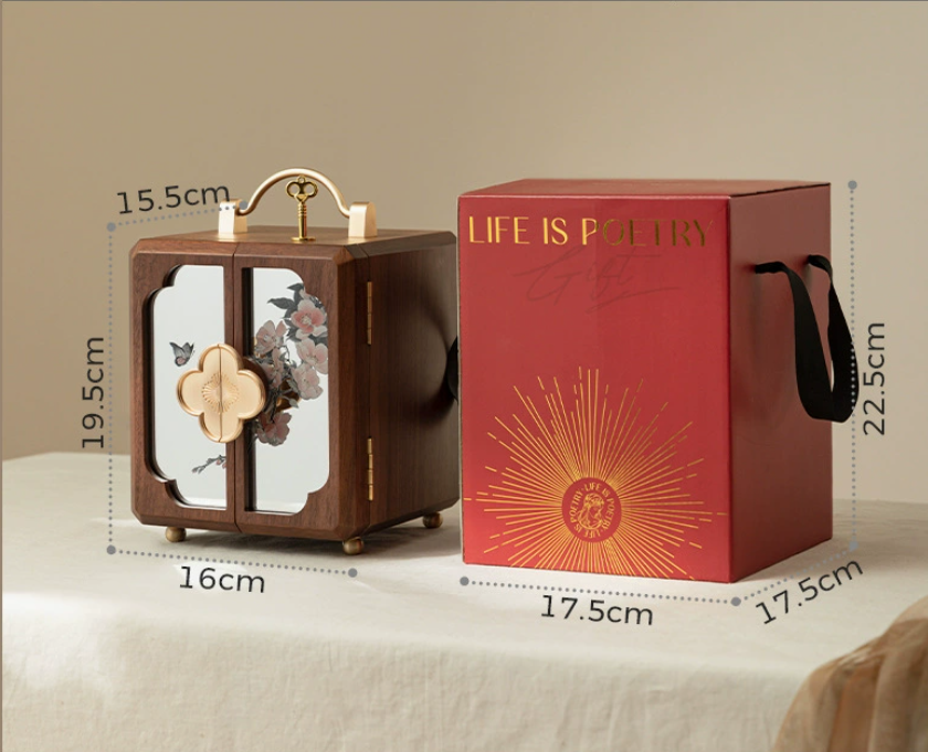 2025 New Wooden Jewelry Keepsake Box Elegant Storage for Fine Jewelry