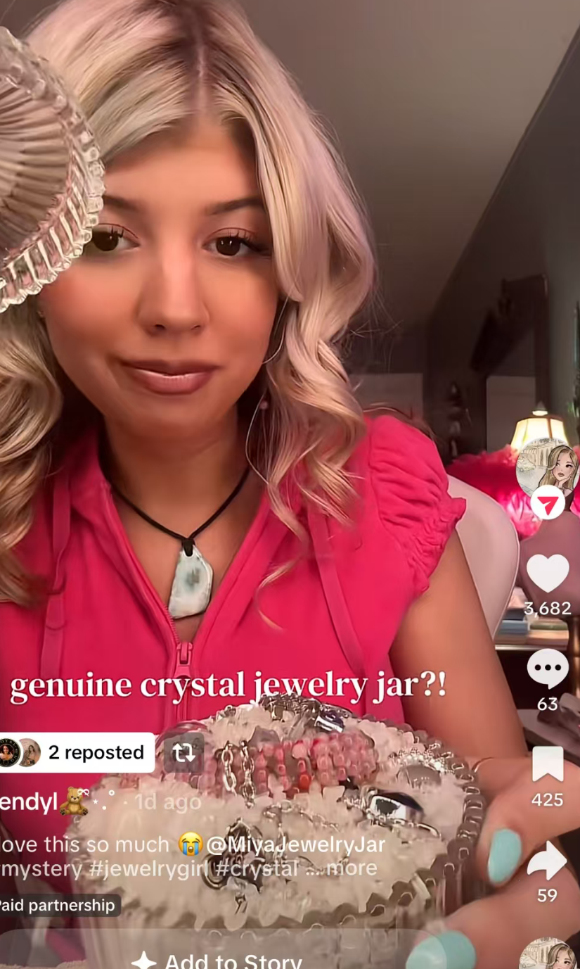 KENDYL -Similar style |Crystal Jewelry Jar Jar 260824