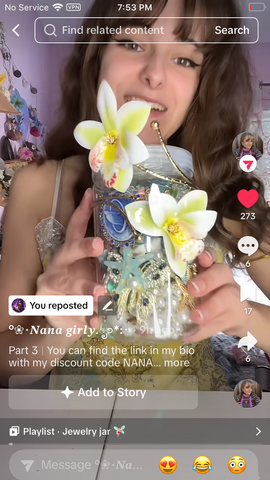 Bocal de bijoux mystère | Thème Reine de la fête 25919