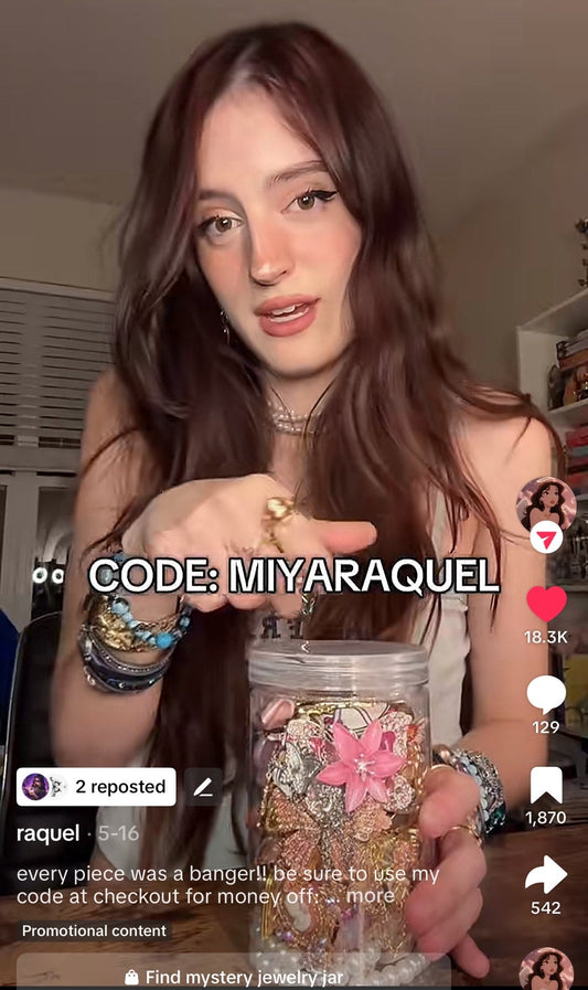 RAQUEL -Similar Style | Pink Mystery Jewelry Jar 260601