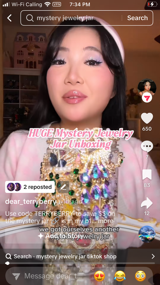 Bocal de bijoux mystère | Thème Reine de la fête 25919