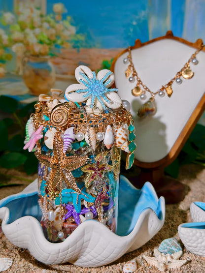 Custom Ocean Healing Themed Mystery Jewelry Jar new