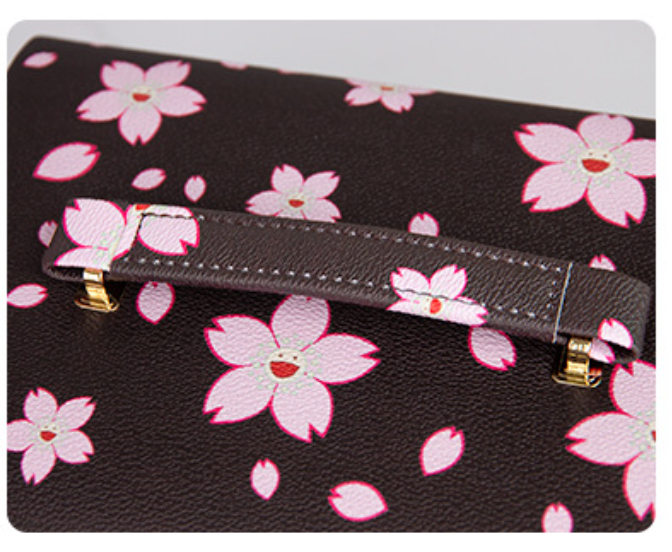 Coffee Brown Printed Luxury Lockable Jewelry Keepsake Box for Necklaces & Rings