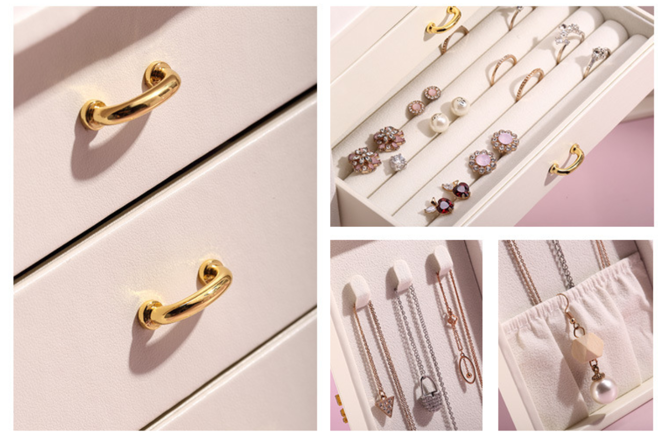 European-Style Multi-Layer Luxury Jewelry Keepsake Box Large Capacity Storage for Rings, Earrings & Necklaces