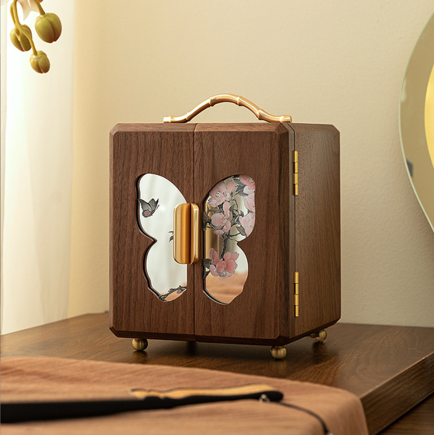 2025 New Wooden Jewelry Keepsake Box Elegant Storage for Fine Jewelry