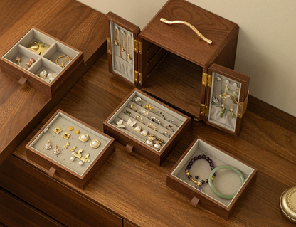 2025 New Wooden Jewelry Keepsake Box Elegant Storage for Fine Jewelry