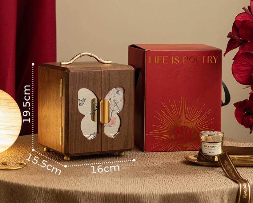 2025 New Wooden Jewelry Keepsake Box Elegant Storage for Fine Jewelry