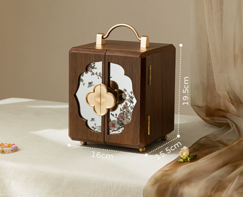 2025 New Wooden Jewelry Keepsake Box Elegant Storage for Fine Jewelry