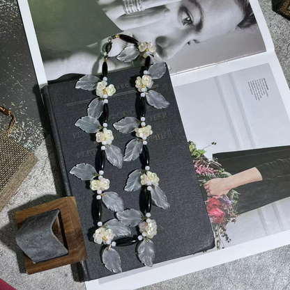 Vintage Sweet Tassel Earrings & Italian-Czech Glass Necklace – Handmade Statement Jewelry