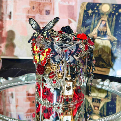 Custom Dark Witch Themed Mystery Jewelry Jar new