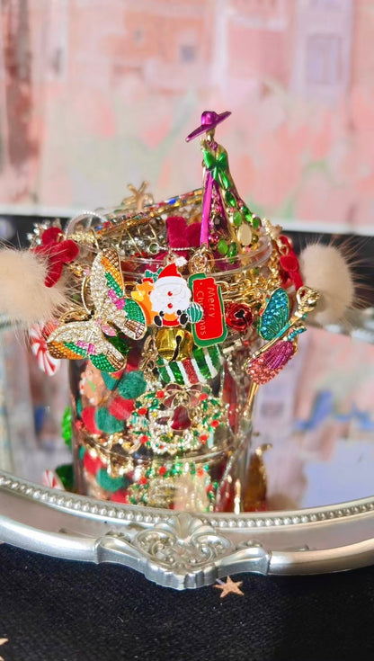 Custom Christmas Themed Mystery Jewelry Jar new