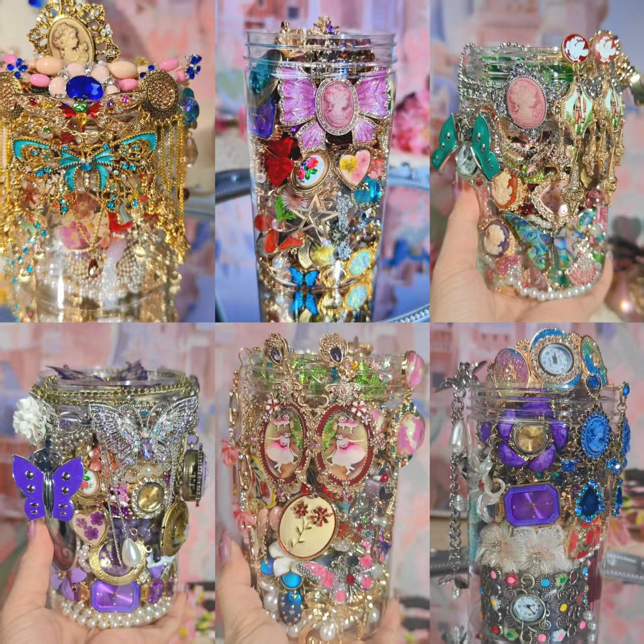 Custom Vintage Themed Mystery Jewelry Jar new