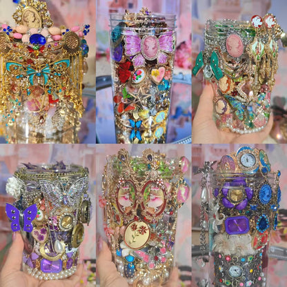 Custom Vintage Themed Mystery Jewelry Jar new