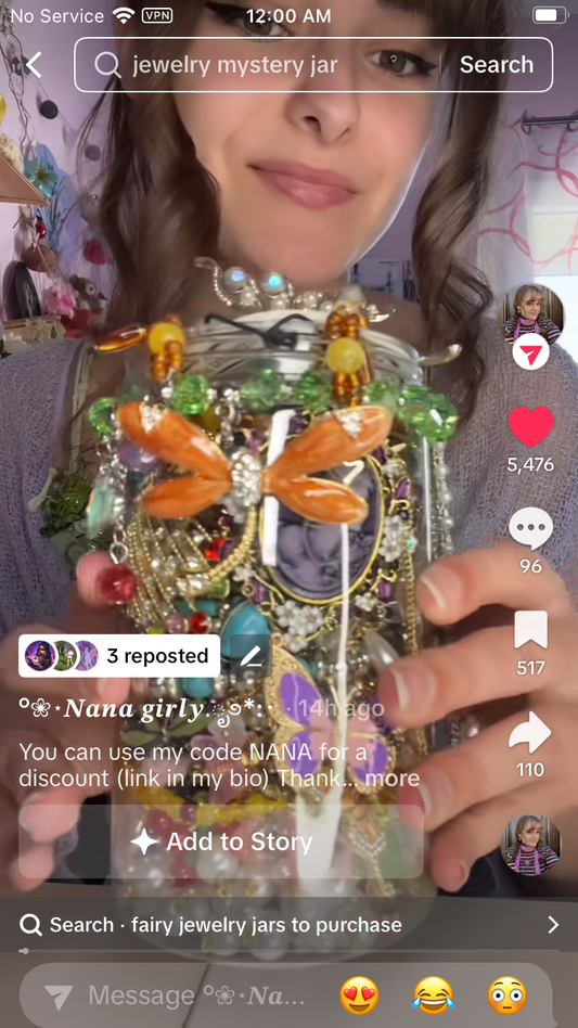 Bocal de bijoux mystère | Thème Reine de la fête 25919